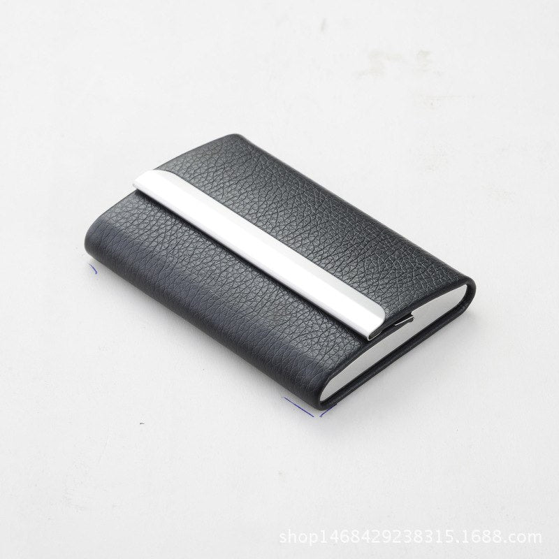 silver business card holder for men