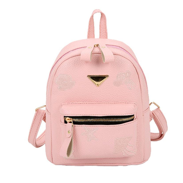 small pink rucksack