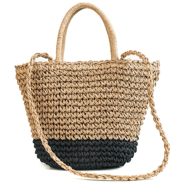 designer straw tote