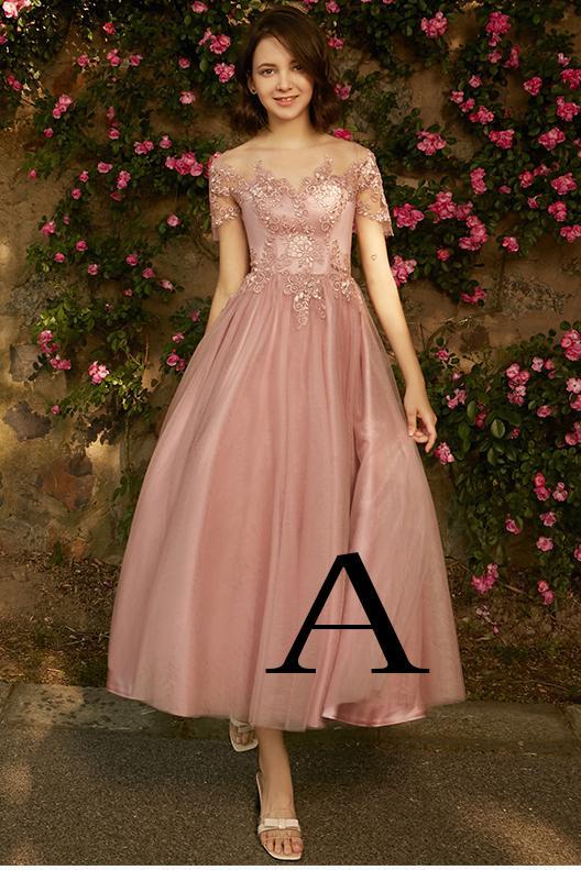 bridesmaid gown with lace sleeves