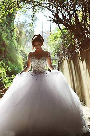 crystal ball gown wedding dress