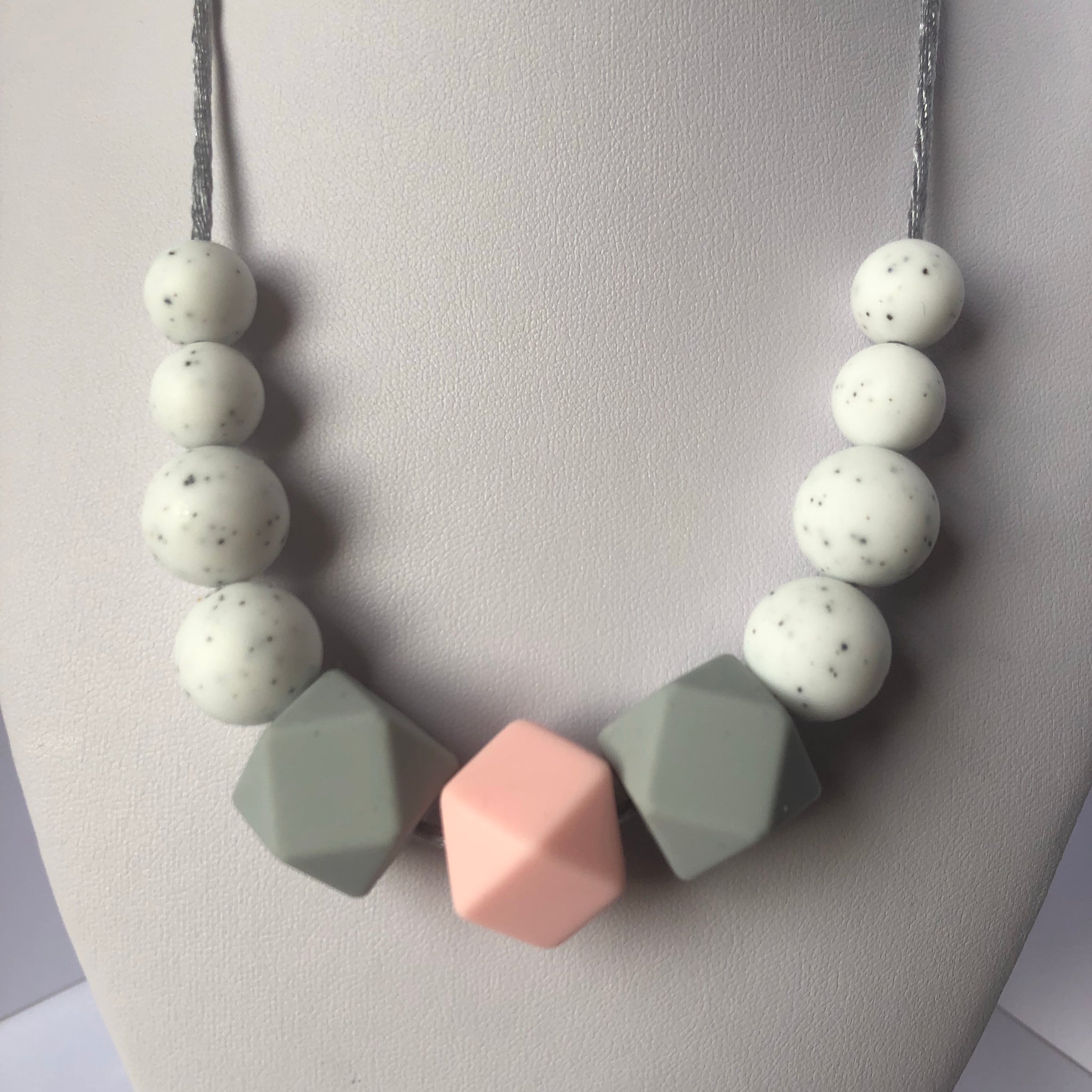 pink teething necklace