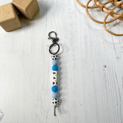 Personalised Bag Charm / Key Ring - Football