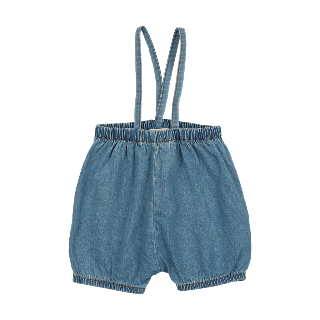 Denim Bubble Suspender Shorts – Lil Legs Baby