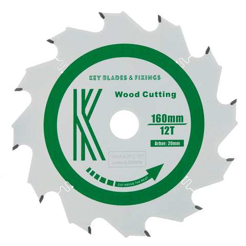 160mm x 20mm x 1,8mm HKC 12 Tooth "Cougar" Track Saw Blade 8160