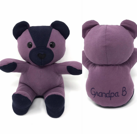 l'ours souvenir de grand-père fabriqué à partir de chemises