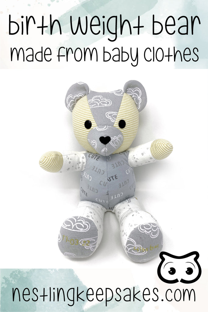 birth weight custom memory bear