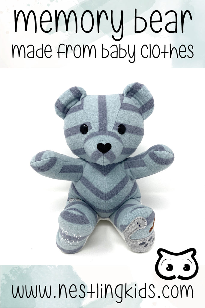 memory bear made from baby clothes