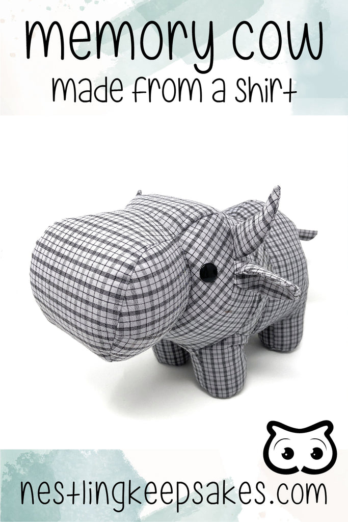 memory cow made from a shirt