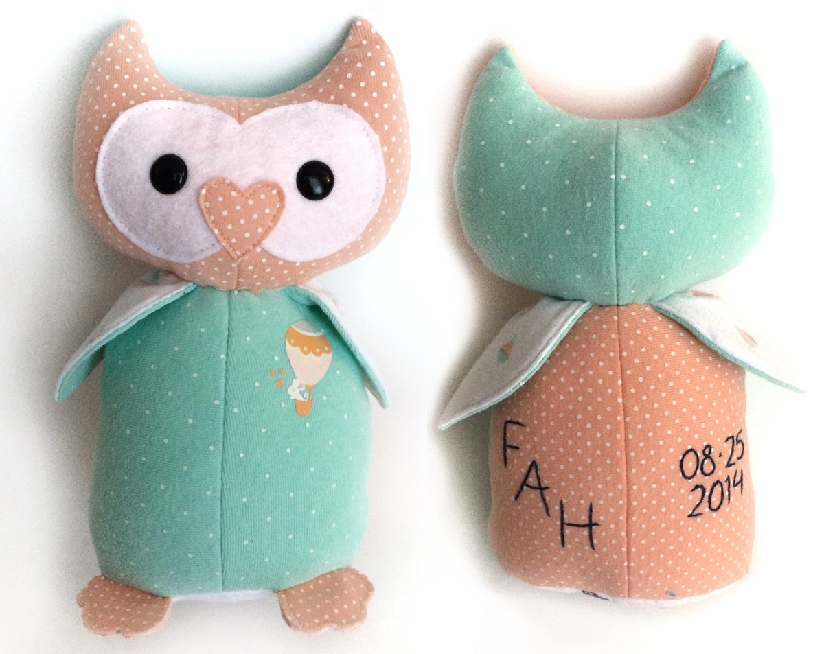 Keepsake Memory Owl Stuffed Animal | Nestling Kids Keepsakes