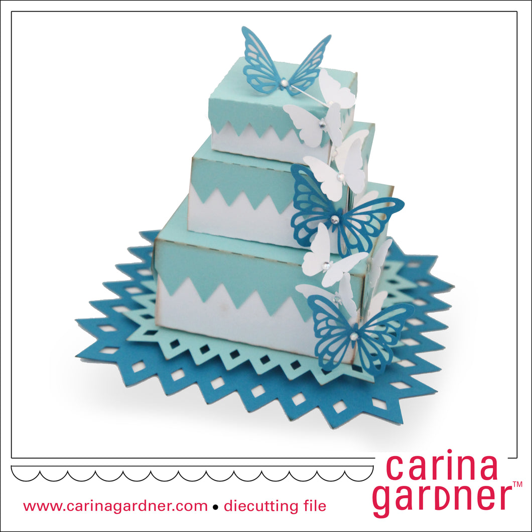 Download Butterfly Layered Wedding Cake Carinagardnershop