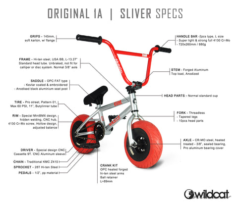 Wildcat Mini BMX Original 1A Silver