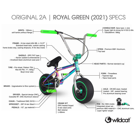 Wildcat Mini BMX Original 2A Royal Green 2021