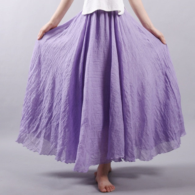 cotton linen skirt