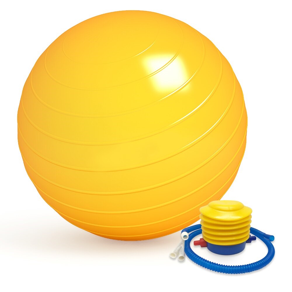 yellow exercise ball