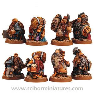 Scibor Miniatures 4 Dwarf Adventurers set (4) New - TISTA MINIS