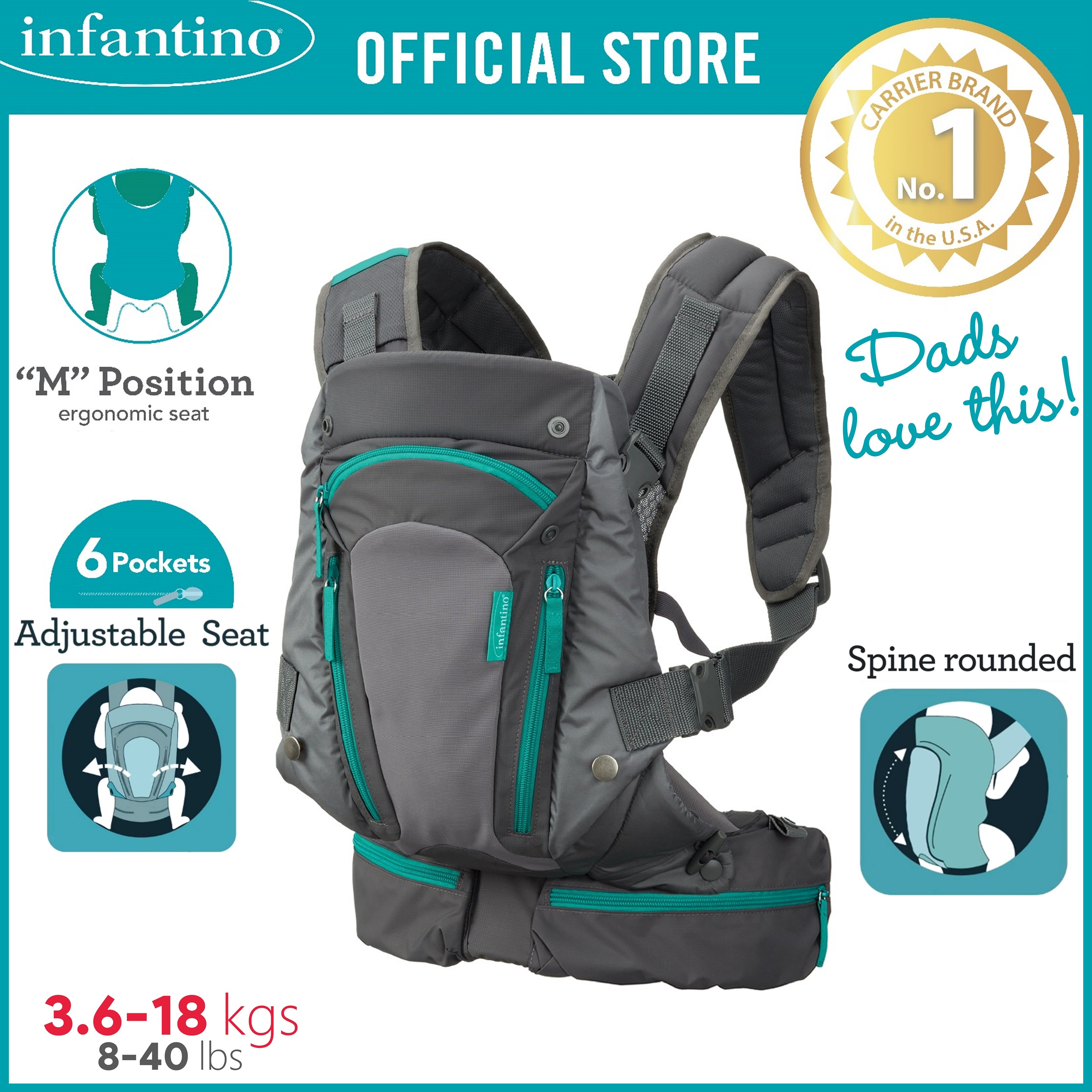 Infantino Llc Carry On Multi Pocket Carrier 2024