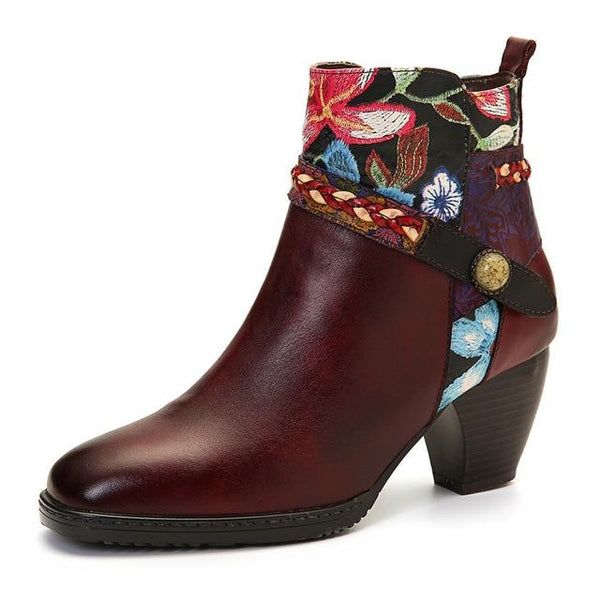 Boots Boho Leather Handcrafted - Trubelle