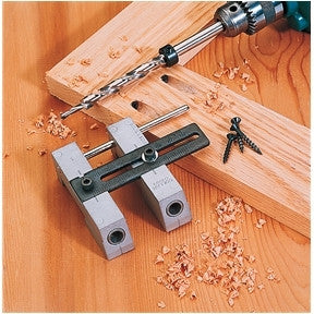 Woodworking Wood Pocket Hole Drill Guide Jig Tool Kit 