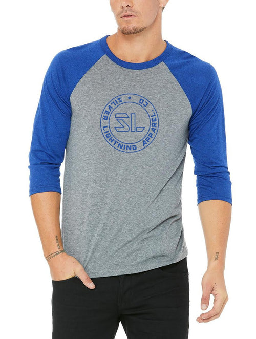 Silver Lightning Unisex 3/4 Sleeve Baseball Tee