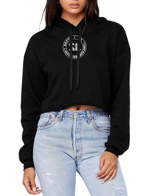 Silver Lightning Women's Cropped Fleece Hoodie