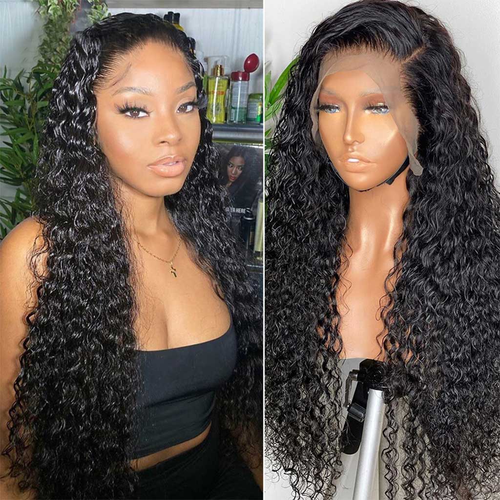 lace front water wave wig