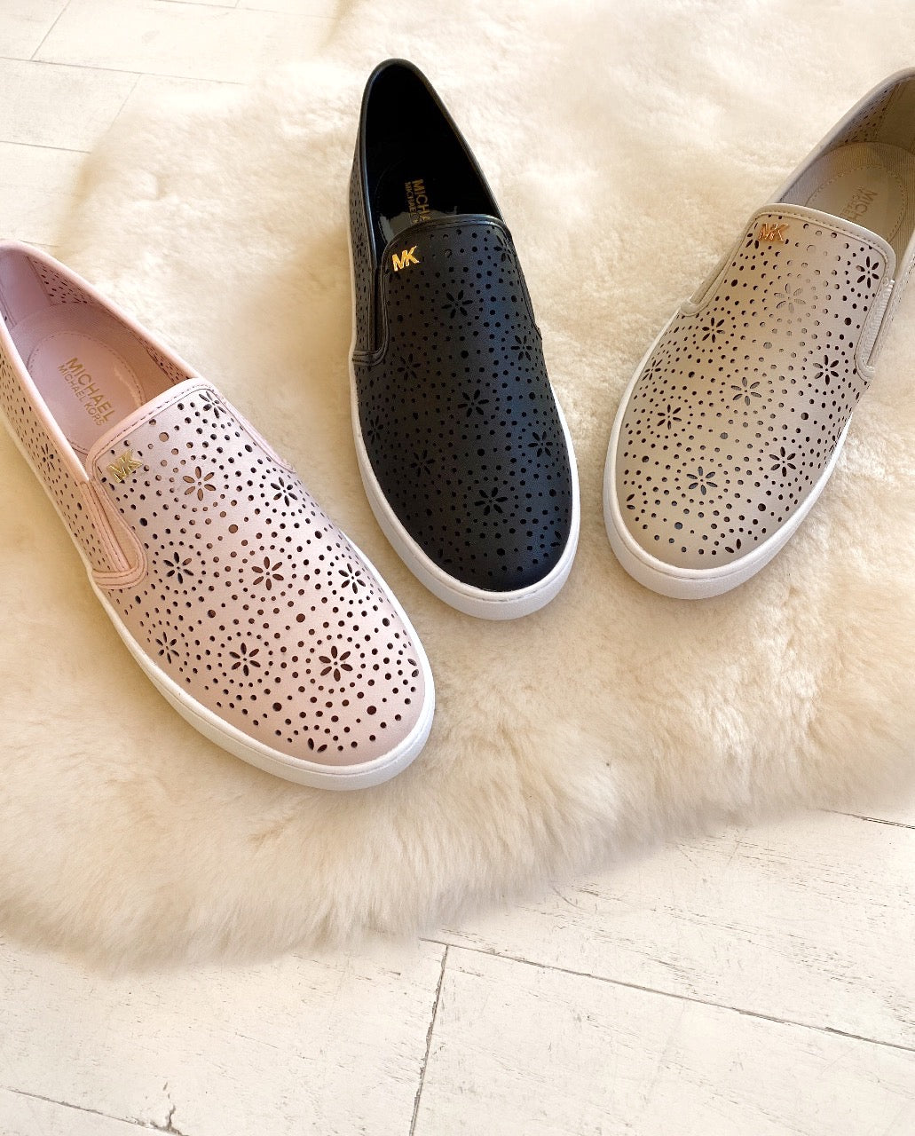 michael kors perforated slip on