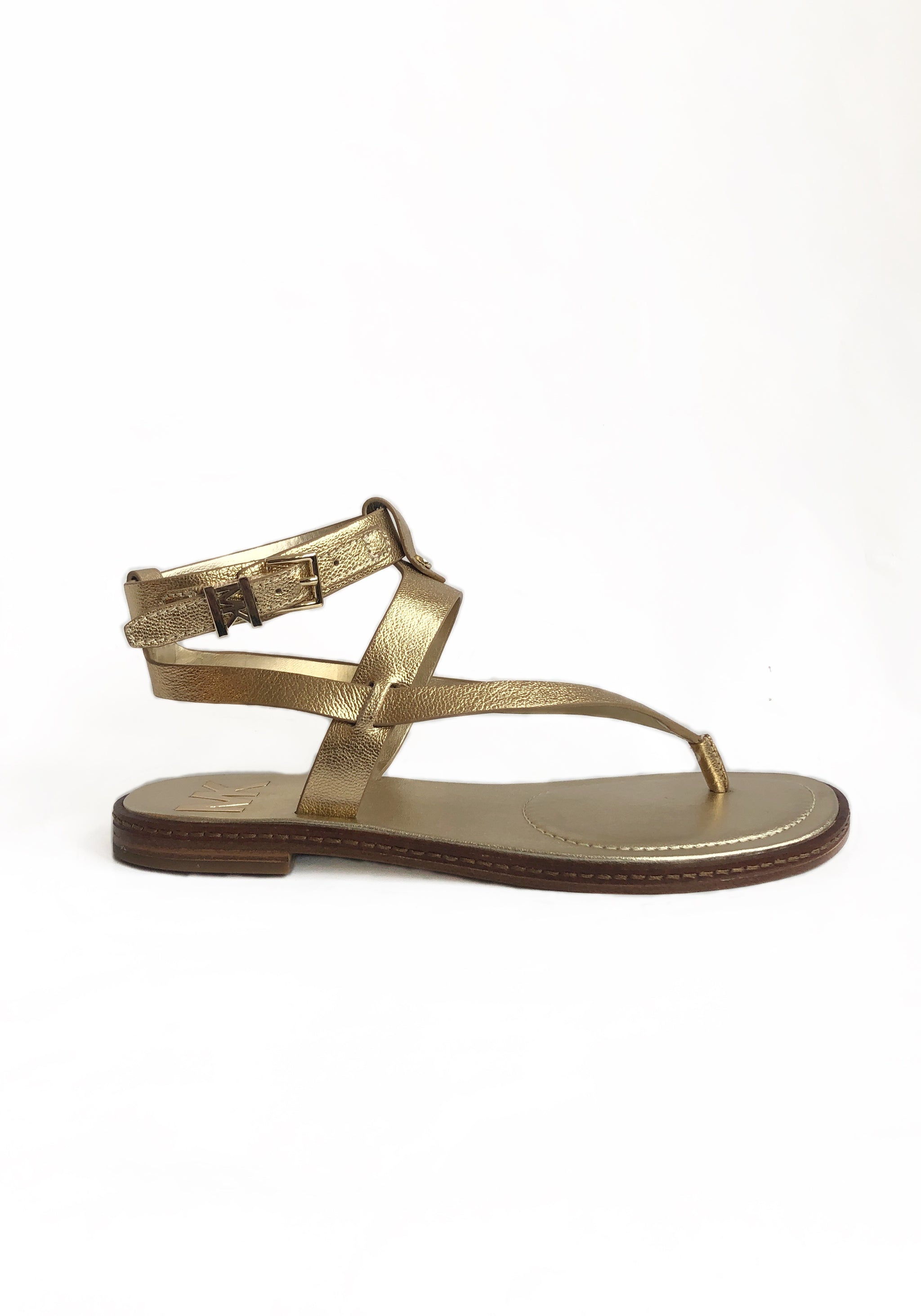 michael kors gold thong sandals