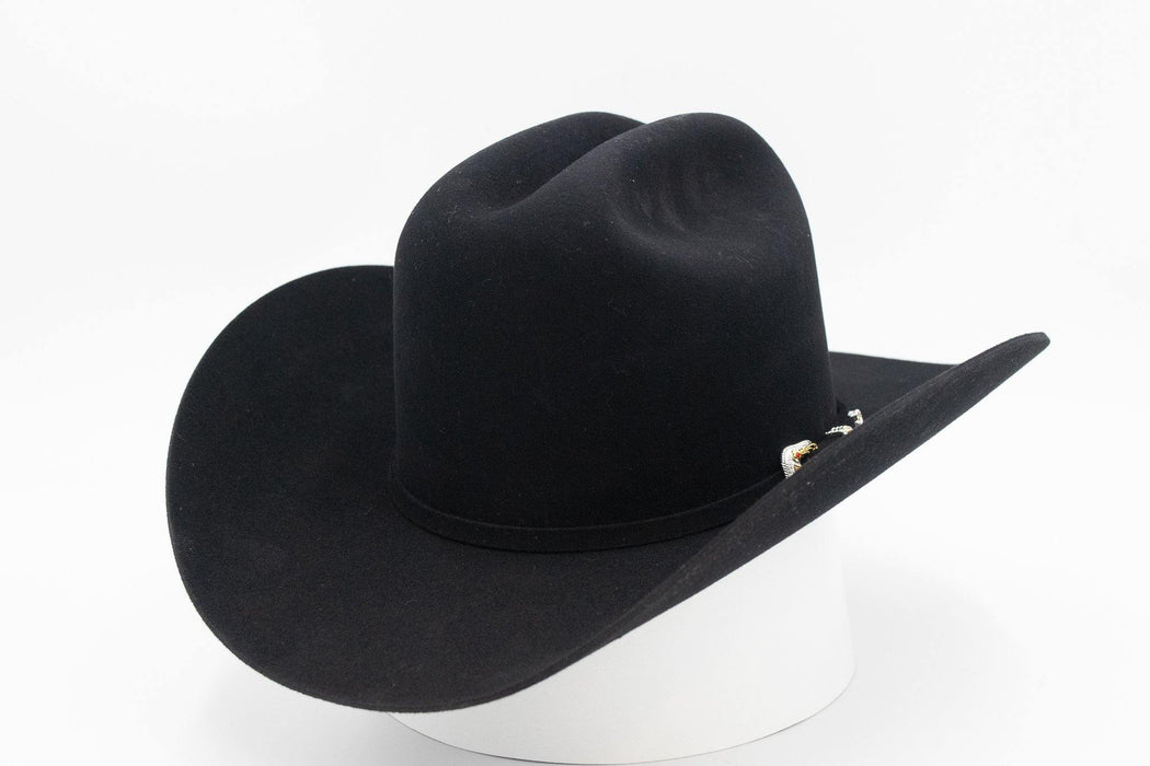 Los Altos 10x Felt Hat Black | Genuine Leather Cowboy Boots and Hats ...