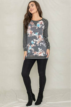 Just Be Happy Raglan Tunic Top