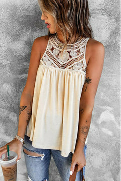 Apricot Crochet Tank Top