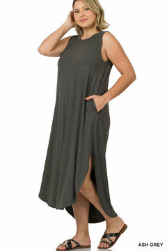 Ash Gray Maxi Dress