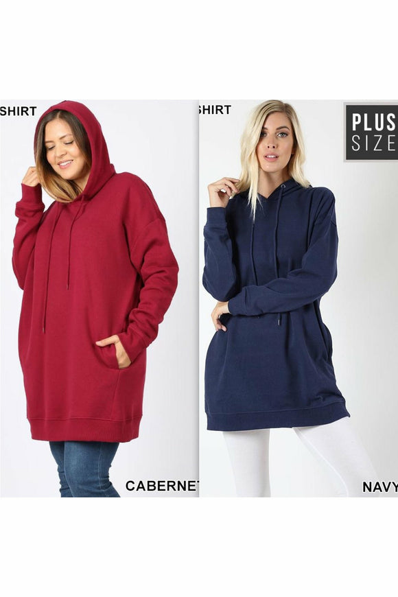 plus size hoodie tunic