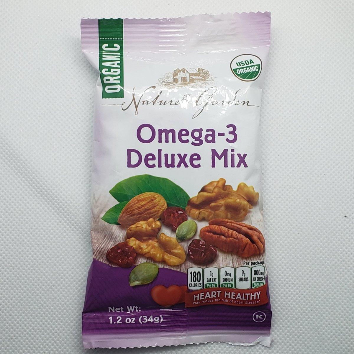 natures garden omega-3 deluxe mix heart healthy snack