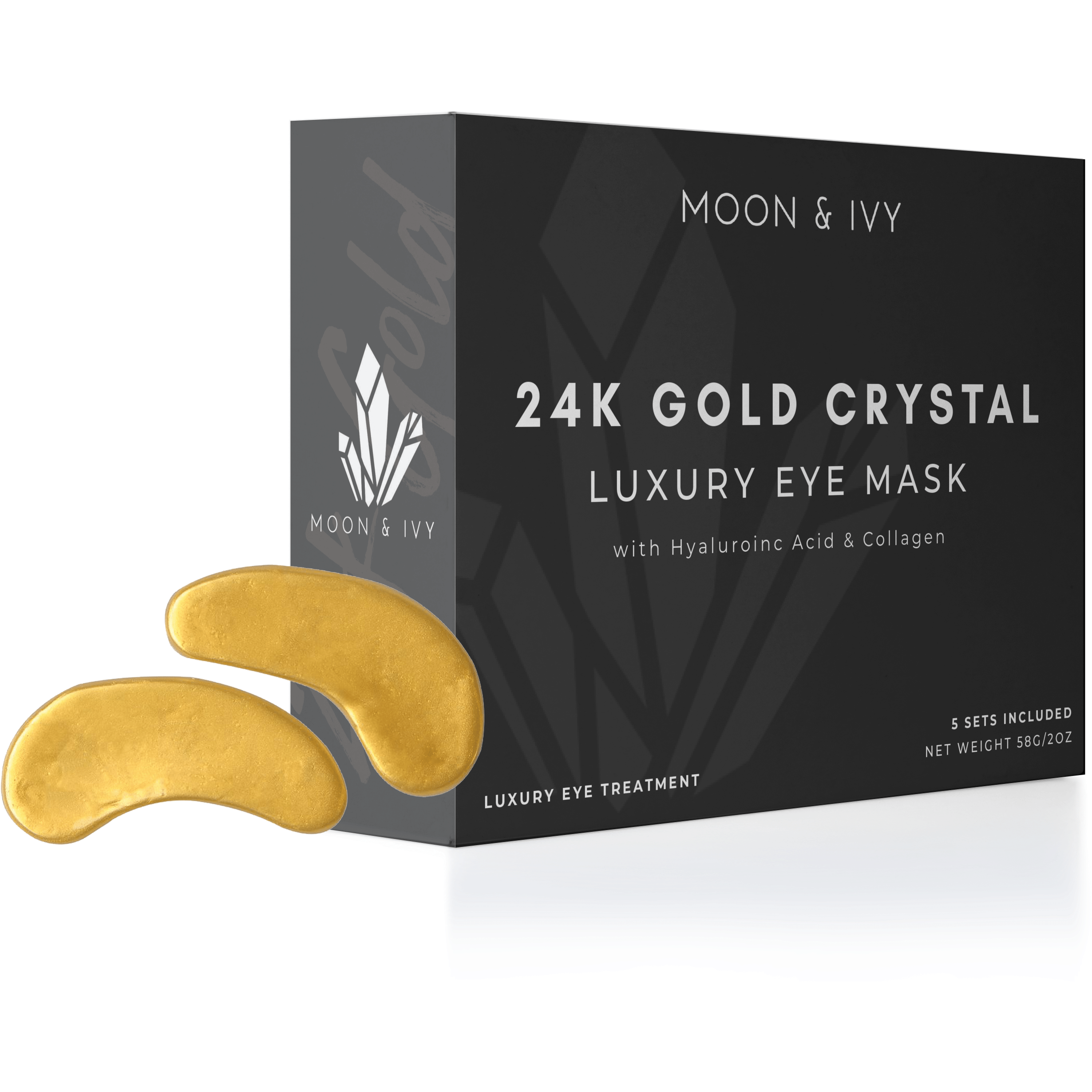 24k Gold Crystal Luxury Eye Mask Moon And Ivy 6459