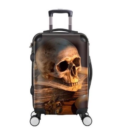 3d skull luggage