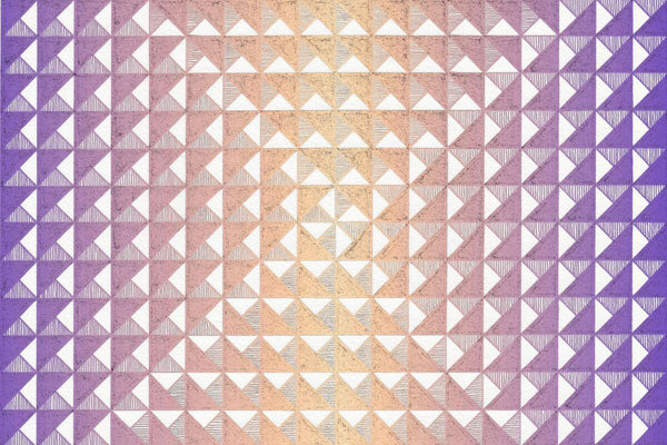 Detail of the Metallic Lilac Geometrics fineliner drawing