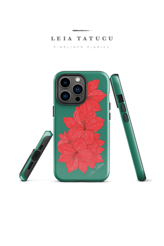 Red Fineliner Amaryllis iPhone Case