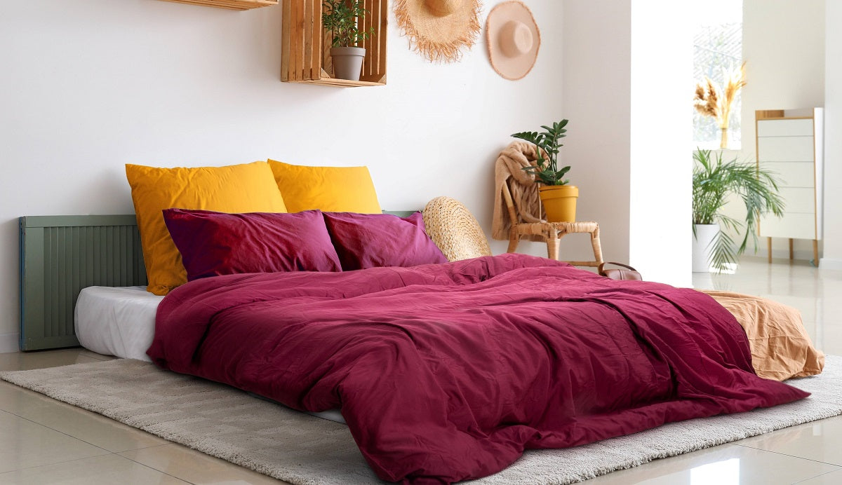 Burgundy Bamboo Cooling Bedding Burgundy