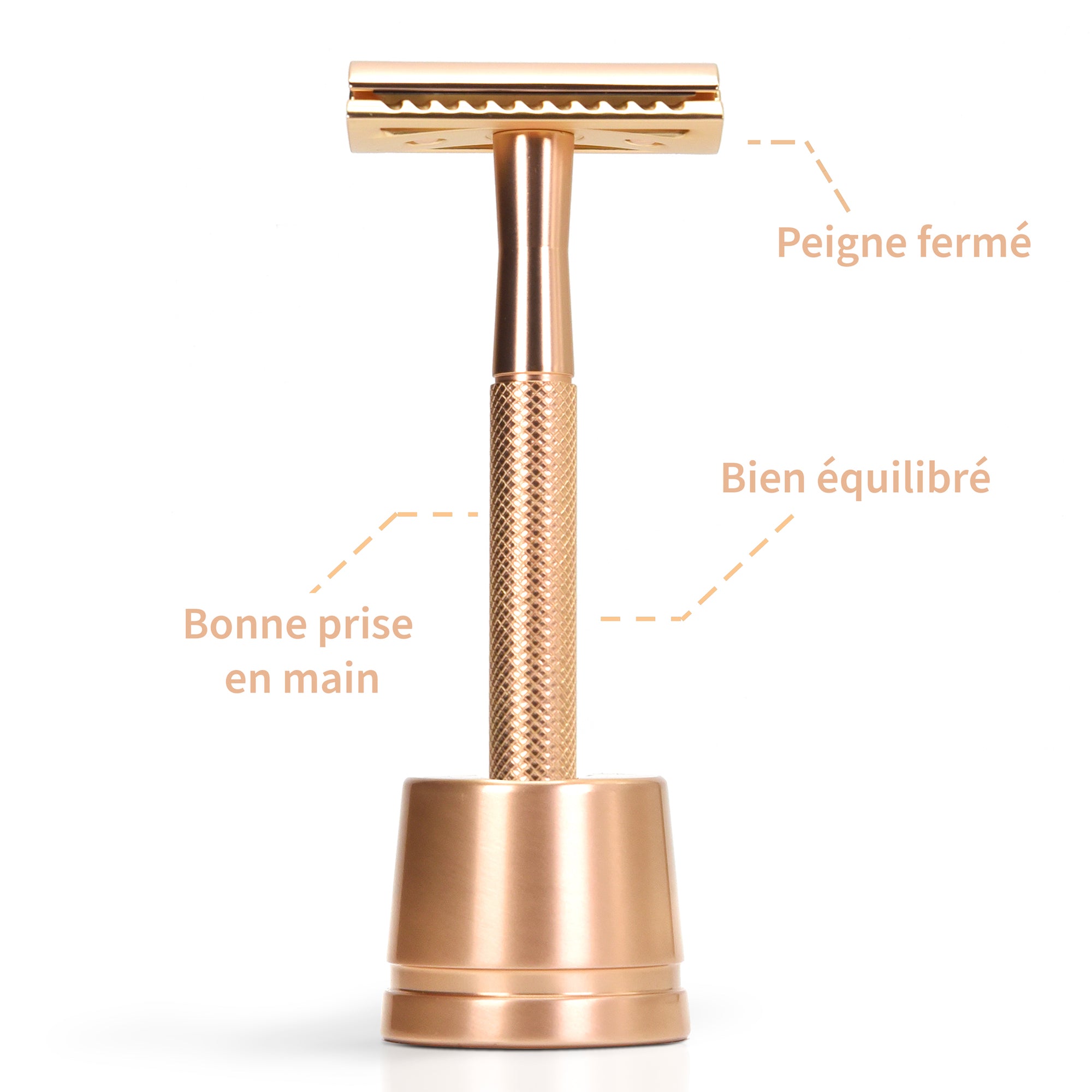 bambaw rasoir réutilisable en metal avec socle benefices