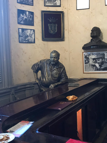 Ernest Hemingway statue at Havana Club in Cuba