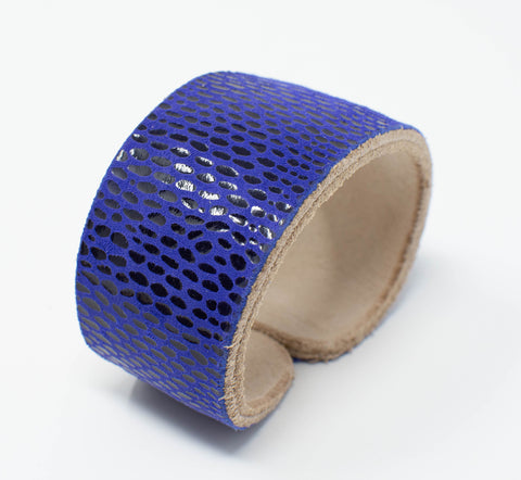 blue_snakeskin_leather_cuff_bracelet