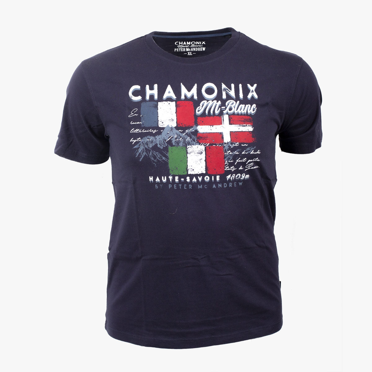 T-shirt Chamonix Mont-Blanc Bleu