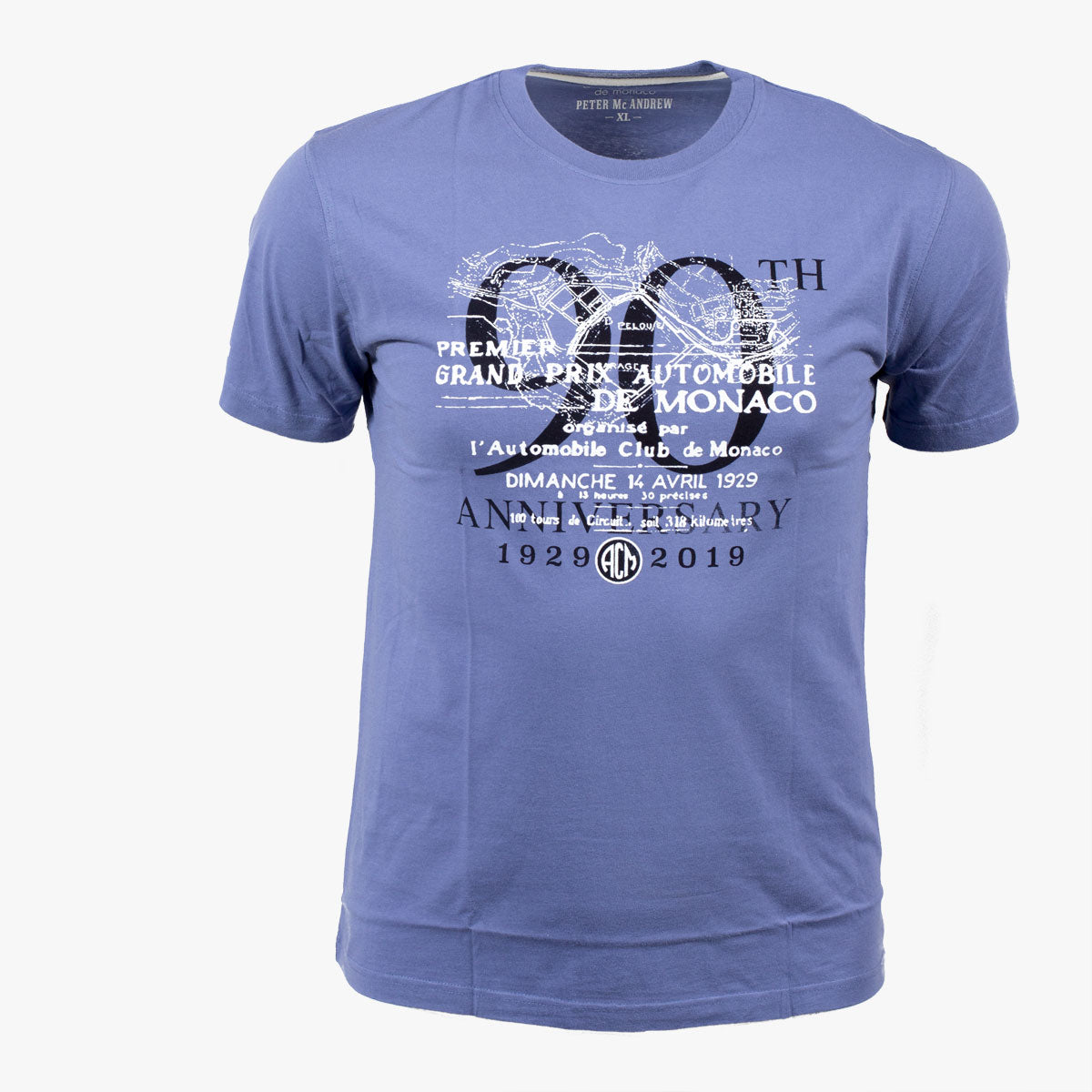 T-shirt Bleu 90eme Grand Prix de Monaco