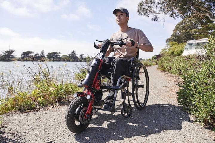 firefly electric attachable handcycle for wheelchair