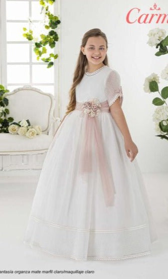 In Stock 7 Soft Matte Short Spanish First Communi Sparkly Gowns