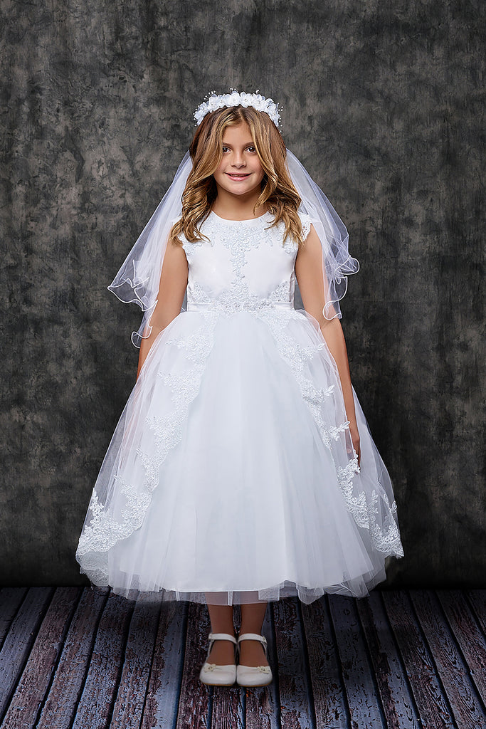 first communion dress with train