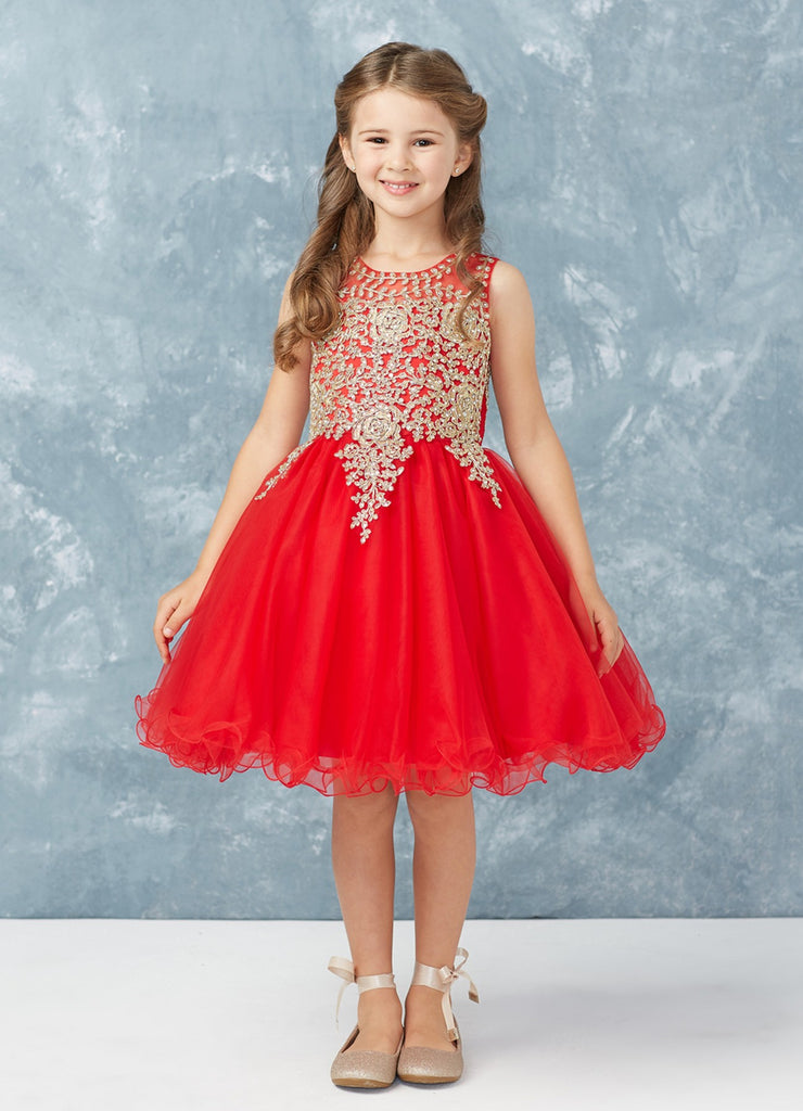 red and gold dresses for girls