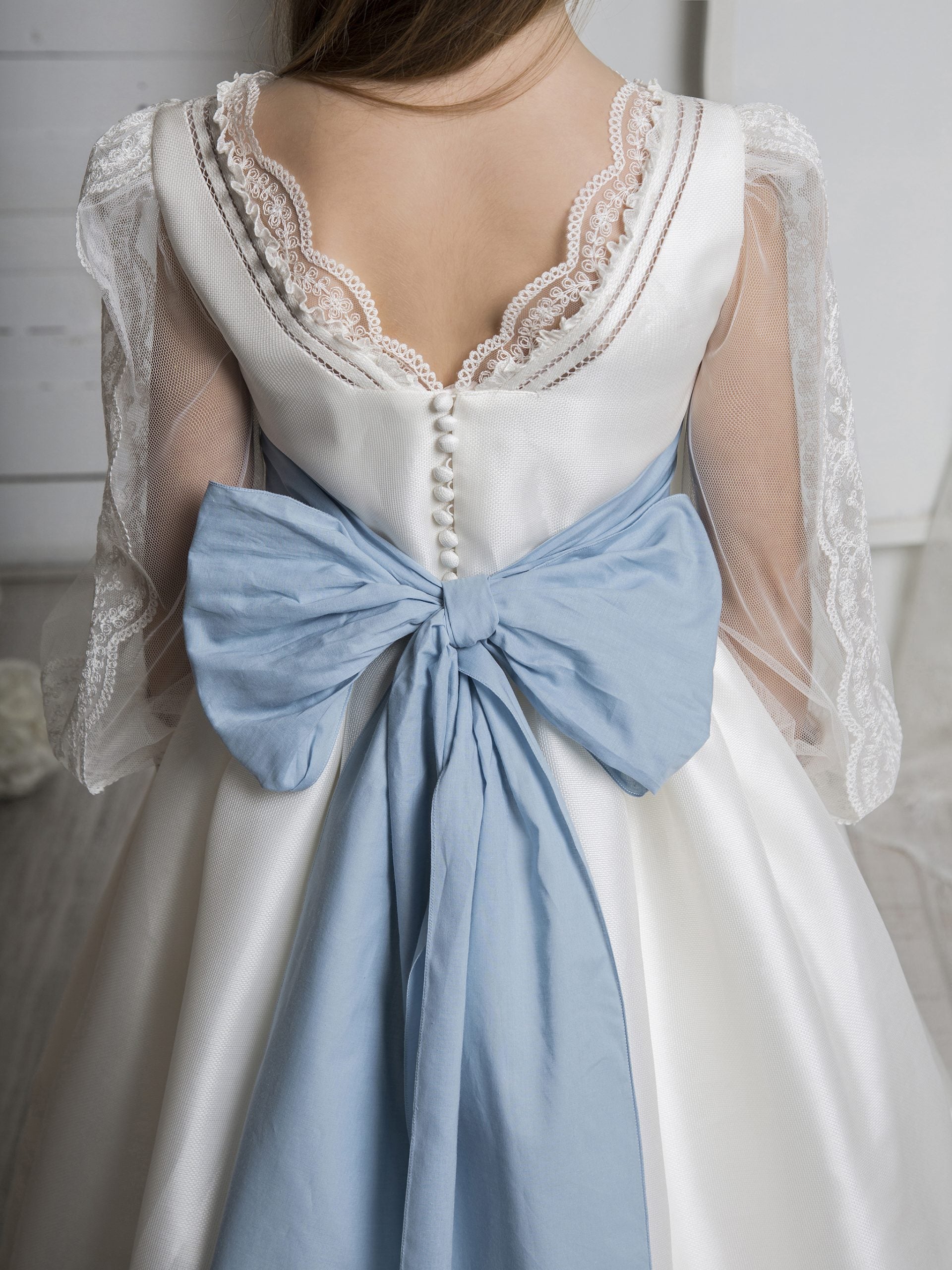 Silk Scalloped Long Sleeves Laguna Spanish Communion – Gowns