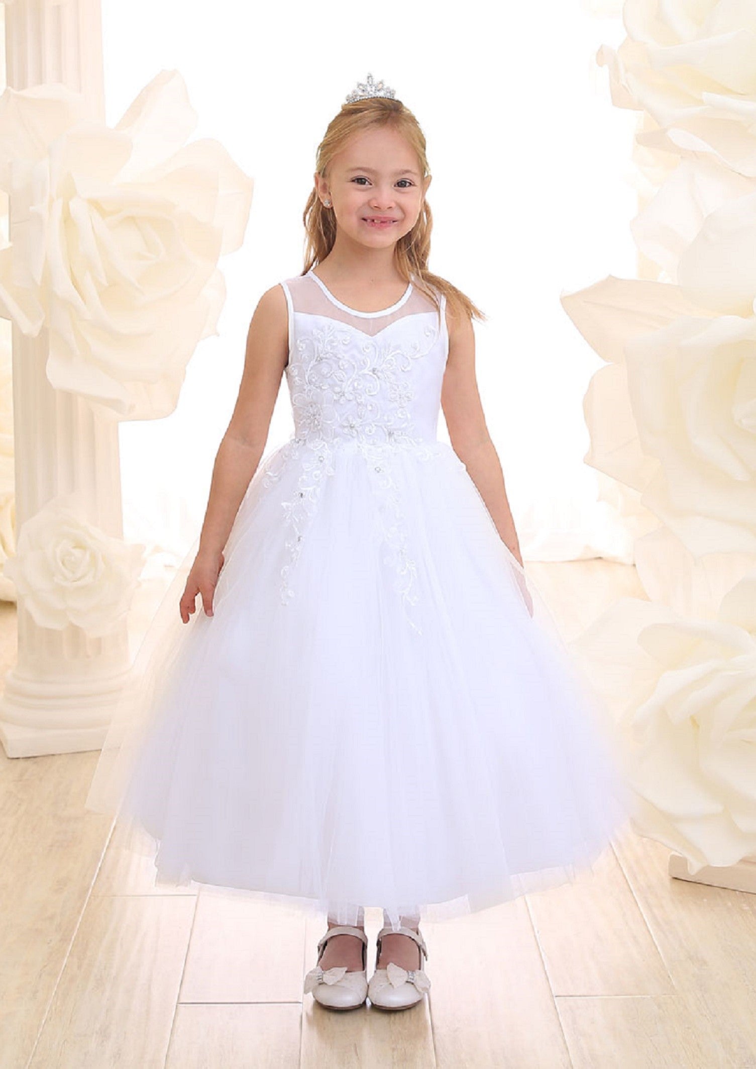 Girl's Classic Tulle Skirt Dress with Bolero TC-306 in Stock – Sparkly ...